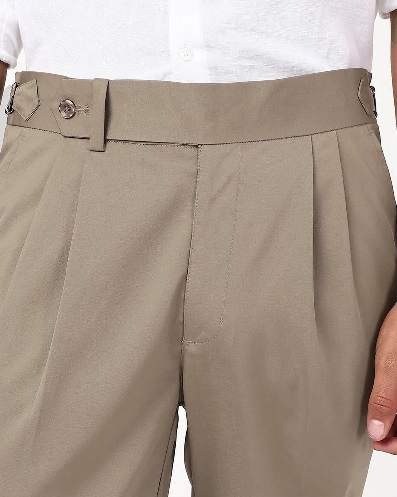 bewakoof Men's Brown Gurkha Pants